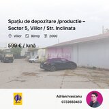 Hala 90mp depozitare / productie – Sector 5, Viilor / Str. Inclinata